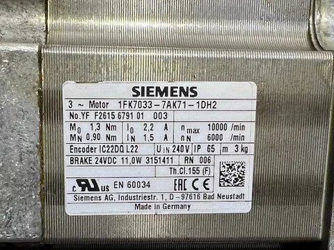 SIEMENS 1FK7033-7AK71-1DH2