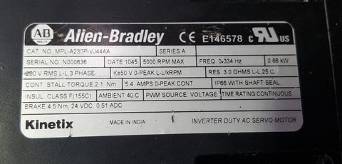 Allen Bradley MPL-A230P-VJ44AA