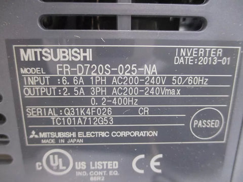 MITSUBISHI FR-D720S-025-NA