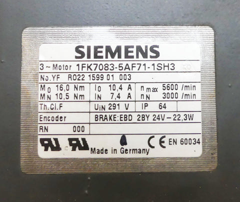 SIEMENS 1FK7083-5AF71-1SH3