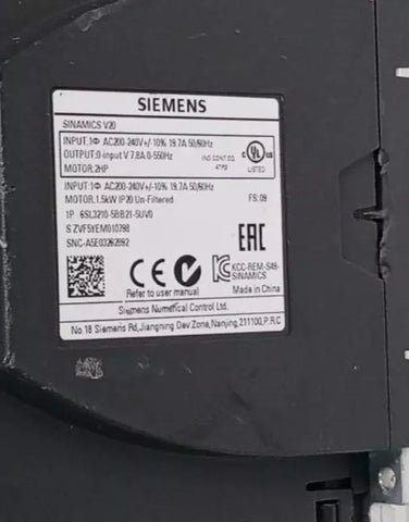 SIEMENS 6SL3210-5BB21-5UV0