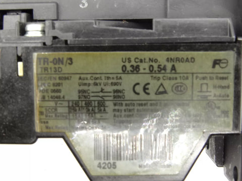 FUJI ELECTRIC TR-0N/3-0.36-0.54