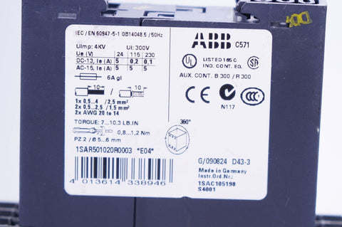 ASEA BROWN BOVERI 1SAR501020R0003
