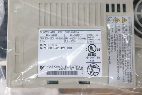 YASKAWA SGDS-05A75A