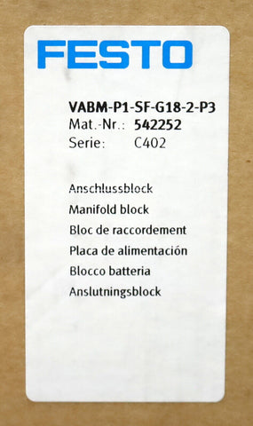 FESTO VABM-P1-SF-G18-2-P3