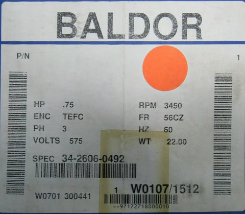 BALDOR 34-2606-0492