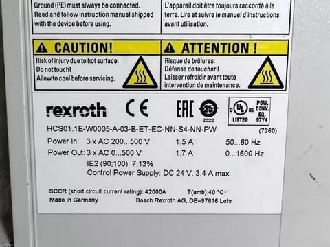 REXROTH HCS01.1E-W0005-A-03-B-ET-EC-NN-S4-NN-PW