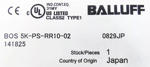 BALLUFF BOS 5K-PS-RR10-02