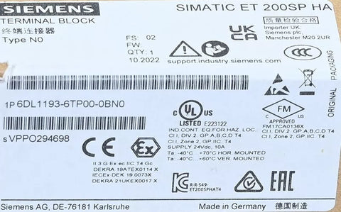 Siemens 6DL1193-6TP00-0BN0