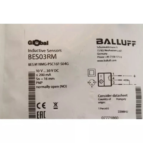 BALLUFF BES M18MG-PSC16F-S04G