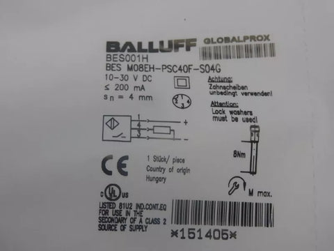 BALLUFF BESM08EH-PSC40F-S04G