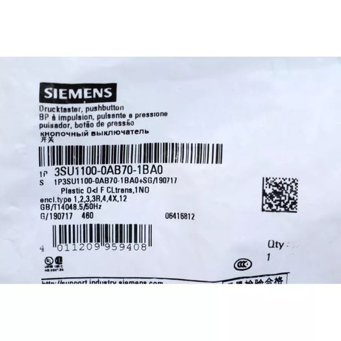 SIEMENS 3SU1100-0AB70-1BA0