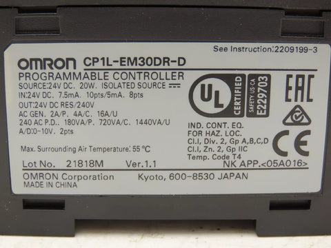 OMRON CP1L-EM30DR-D