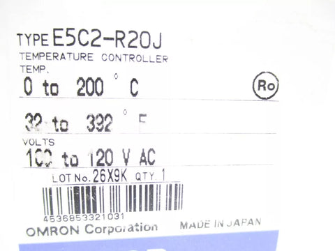 OMRON E5C2-R20J 110-120VAC 0-200C/32-392F