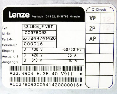 Lenze 33.4904_E.V911