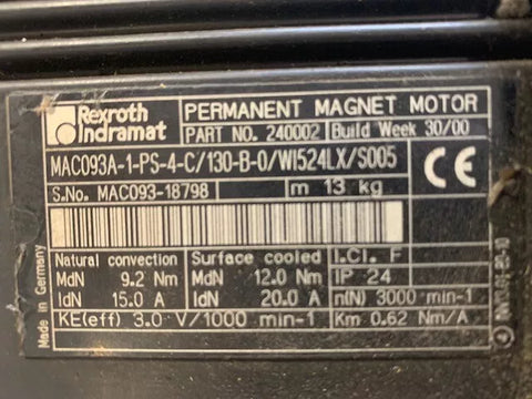 REXROTH  MAC093A-1-PS-4-C/130-B-0/WI524LX/S005