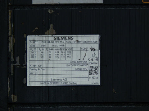 SIEMENS 1PH8184-1ML001FA1-Z