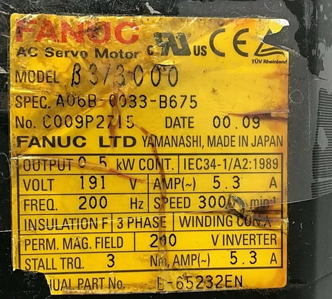 Fanuc A06B-0033-B675