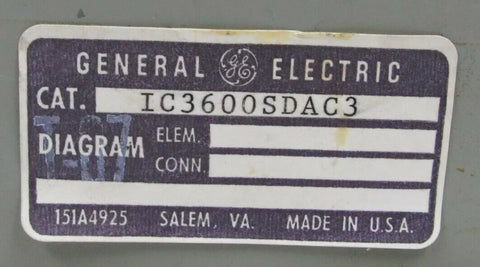 GENERAL ELECTRIC IC3600SDAC3