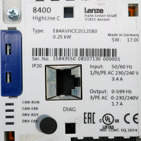 Lenze E84AVHCE2512SB0