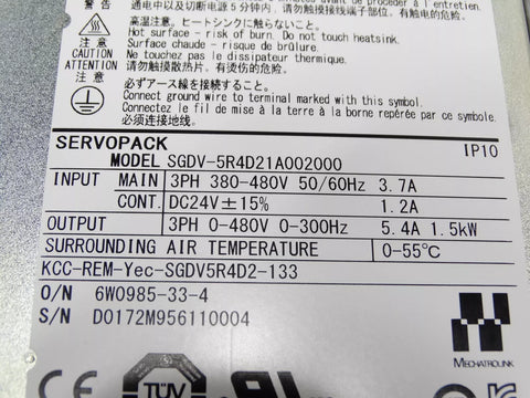 YASKAWA SGDV-5R4D21A002000