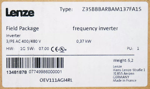 Lenze Z35BBBARBAM137FA1S