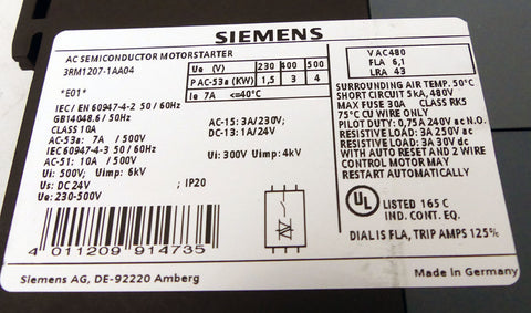 SIEMENS 3RM1207-1AA04