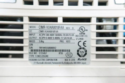 Yaskawa CIMR-VU4A0018FAA