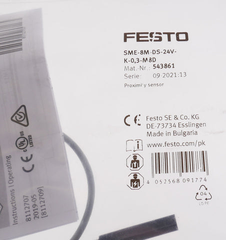 Festo SME-8M-DS-24V-K-0,3-M8D