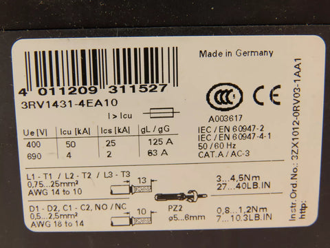 SIEMENS 3RV1431-4EA10