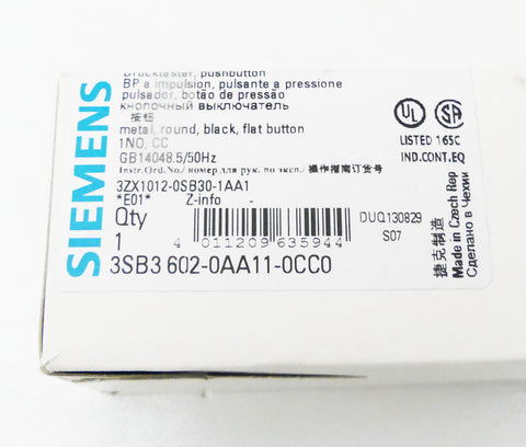 SIEMENS 3SB3602-0AA11-0CC0