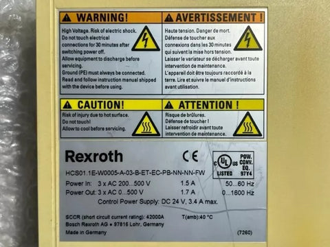 REXROTH HCS01.1E-W0005-A-03-B-ET-EC-PB-NN-NN-FW