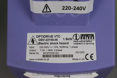 INVERTEK ODV-22150-IN