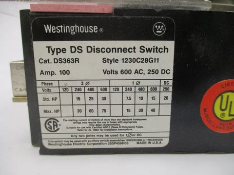 WESTINGHOUSE DS363R