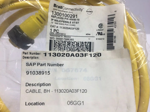 WOODHEAD 113020A03F120