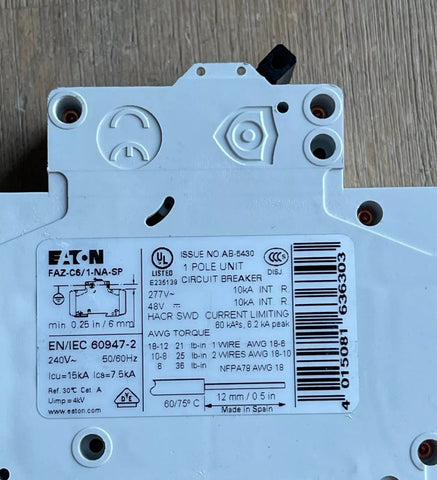 EATON FAZ-C6/1-NA