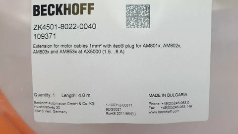 BECKHOFF ZK4800-8023-0040