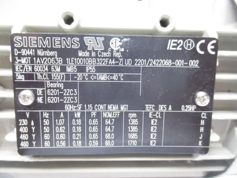 SIEMENS 1LE10010BB322FA4-Z