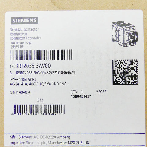 SIEMENS 3RT2035-1AV00