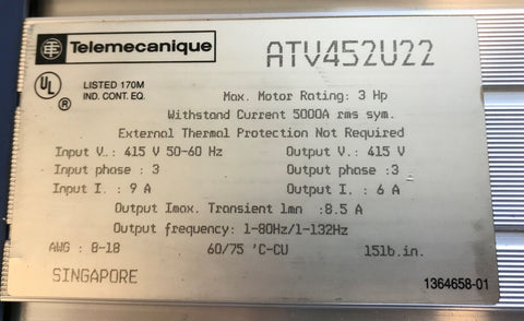 TELEMECANIQUE  ATV452U22