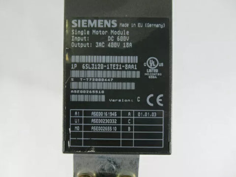 SIEMENS 6SL3120-1TE21-8AA1