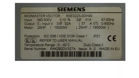 Siemens 6SE3223-0DH40