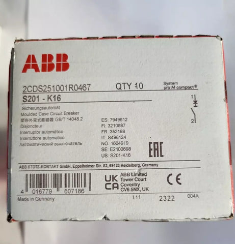 ASEA BROWN BOVERI S201-K16