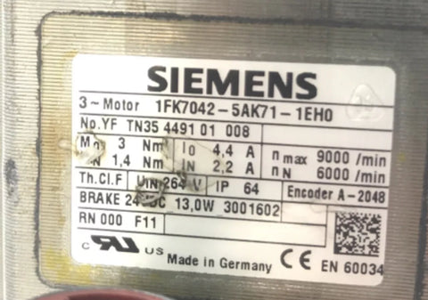 Siemens 1FK7042-5AK71-1EH0