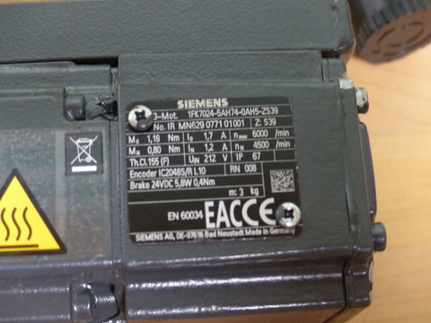 SIEMENS 1FK7024-5AH74-0AH5-ZS39