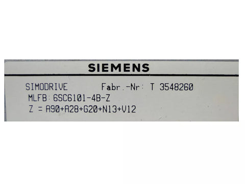 SIEMENS 6SC6-101-4B-Z