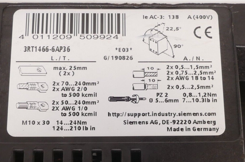 Siemens 3RT1466-6AP36