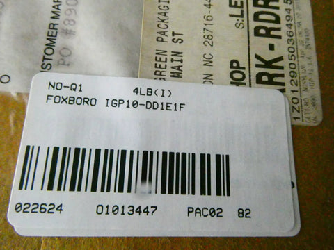 Foxboro IGP10-DD1E1F
