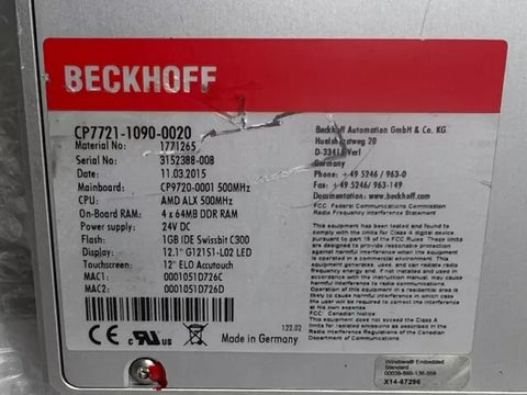 BECKHOFF CP7721-1090-0020