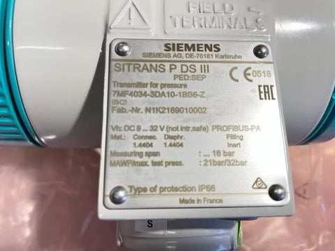 SIEMENS 7MF4034-3DA10-1BB6-Z